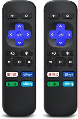 (Pack of 2) Replacement Remote Control Fit for Roku Box Express Premiere USA