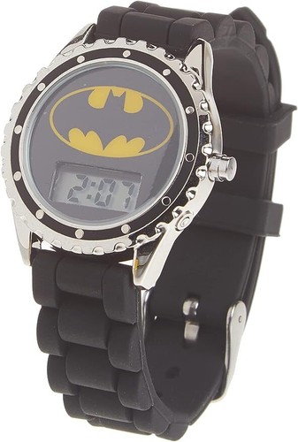 Accutime Kids Batman Digital Display Black Quartz Watch BAT4045AZ