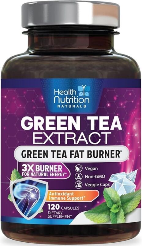 Green Tea Extract Pills - 98% Standardized EGCG 1300mg 3X