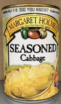 3~15oz Cans Margaret Holmes Seasoned Cabbage With That Down Home Southern Taste