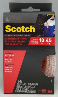 3M RF6740 Scotch Heavy-Duty Medium Foam Hook and Loop Fastener 48 L in.