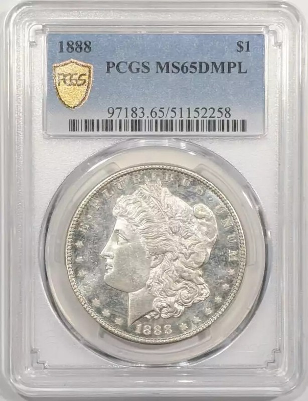 1888 P Morgan Silver Dollar PCGS MS-65 DMPL