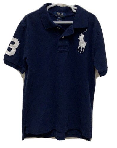 Polo Ralph Lauren Big Pony 3 Navy Blue 100% Cotton Polo