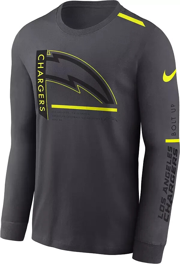Мужская футболка Nike Los Angeles Chargers 2023 Volt Dri-FIT 3XL с длинным рукавом