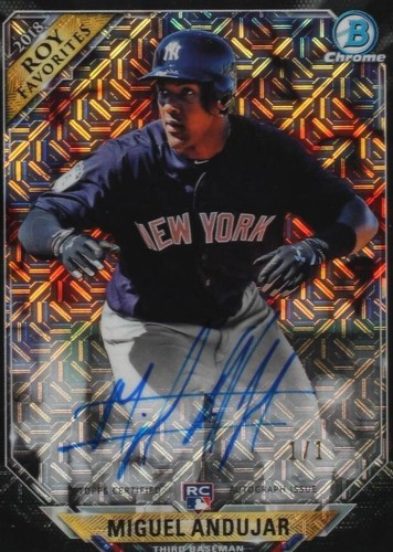 2018 Bowman - Miguel Andujar #ROYFA-MA