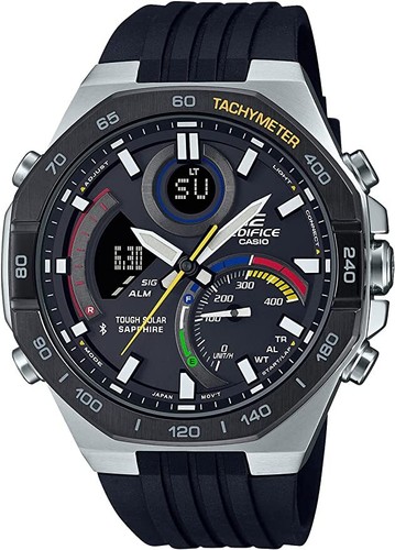 Pre-owned Casio Edifice Ecb-950ymp-1ajf Solar Bluetooth Racing Multicolor Series Watch Men