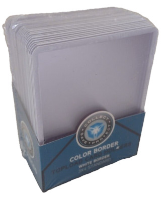 CSP White Border Rigid Top Load Protector Package of 25 12 mil New NIP 3x4