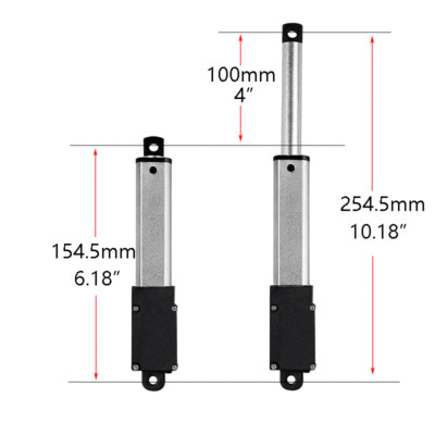 12V Electric Micro Linear Actuator 1.2'' 2'' 3'' 4'' Stroke Fast Speed Up To 6inch/s