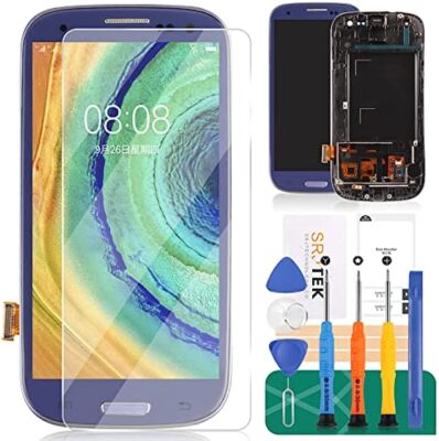 for Samsung Galaxy S3 i9300 i9301 i535 LCD Touch Screen Digitizer Display+Frame