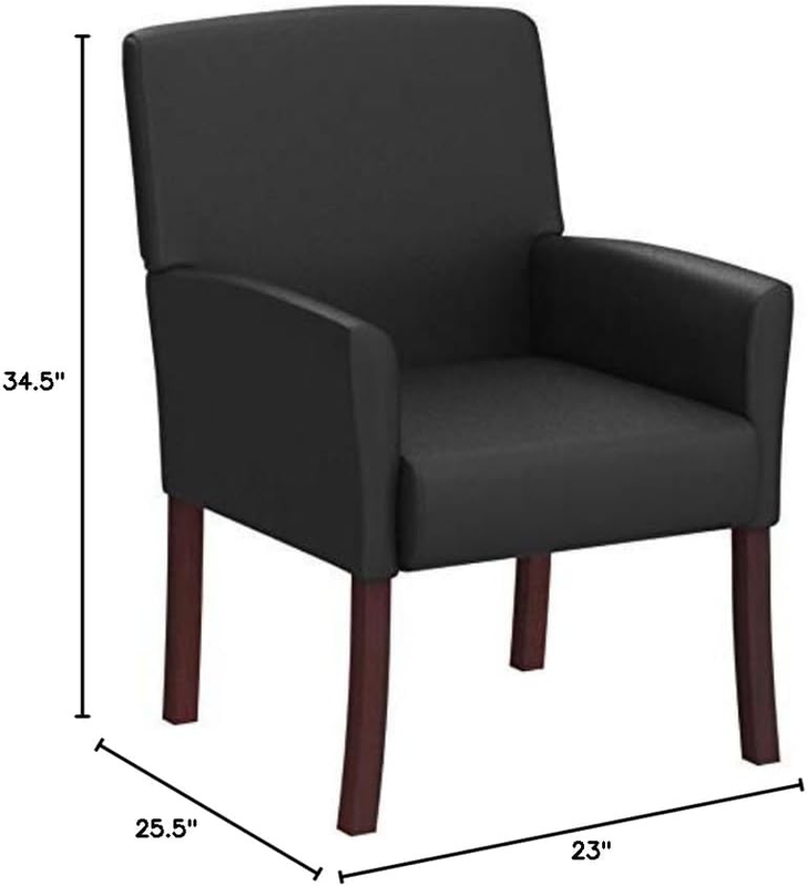 Home Kitchen Features Boss Office Products B619 Box Arm Guest Chair with Finish