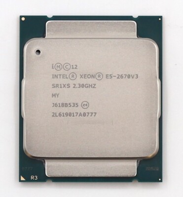 Intel Xeon E5-2670 V3 2.30GHz 12-Core 30MB LGA 2011-3 Processor P/N:SR1XS Tested