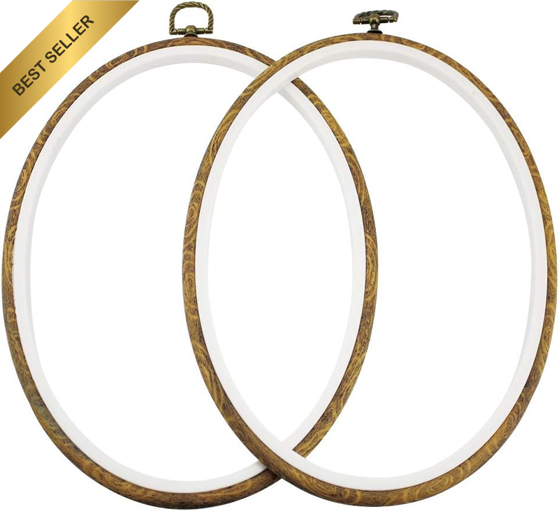 2Pcs Resin Embroidery Hoop for Cross Stitch Embroidery Oval Hoops Arts Decoratio