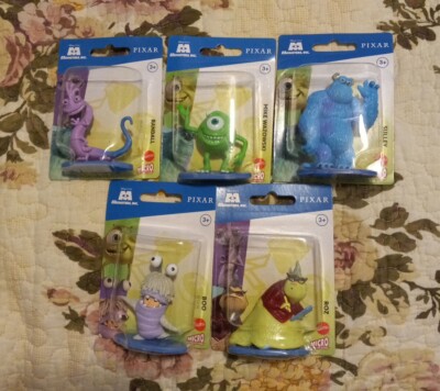 Set Of 5 Pixar Monsters Inc Figures Micro Collection Sulley Mike Boo Randall Roz