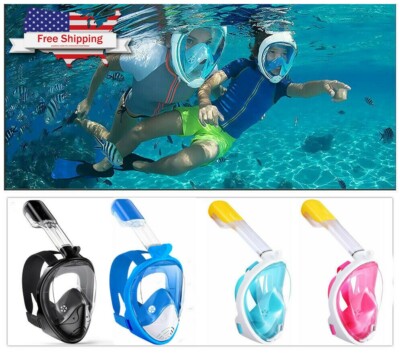Snorkel Scuba Full Face Mask Swimming Underwater Diving With GoPro Mount