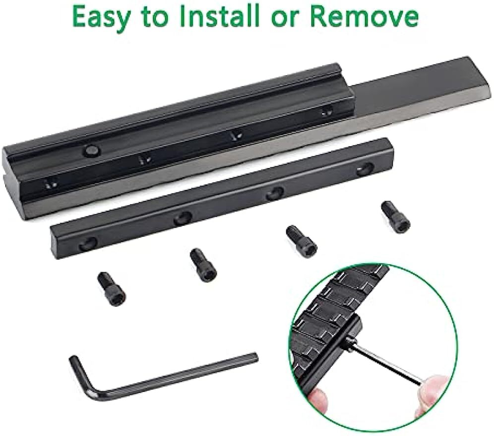 14 Slots 3/8" to 7/8" Dovetail to Picatinny Rail Adapter Picatinny Riser Mount 