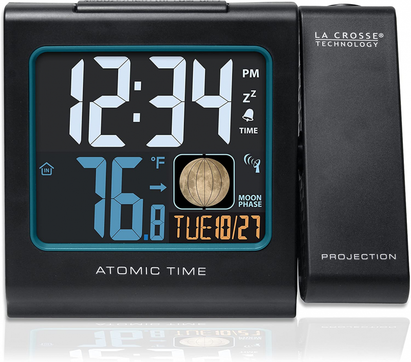 La Crosse Technology 616-146A Color LCD Projection 5-Inch Alarm Clock Black