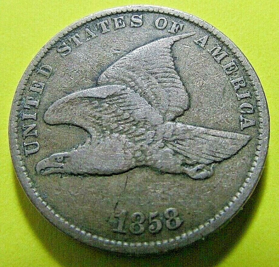 Nicer...1858 Flying Eagle Cent (SL)...VF  Or So Details Old Eagle