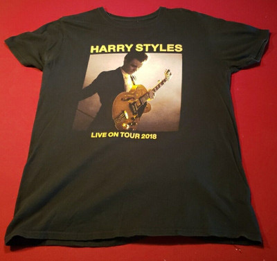 Harry Styles Shirt Live On Tour 2018 Graphic Concert Short Sleeve Size Large