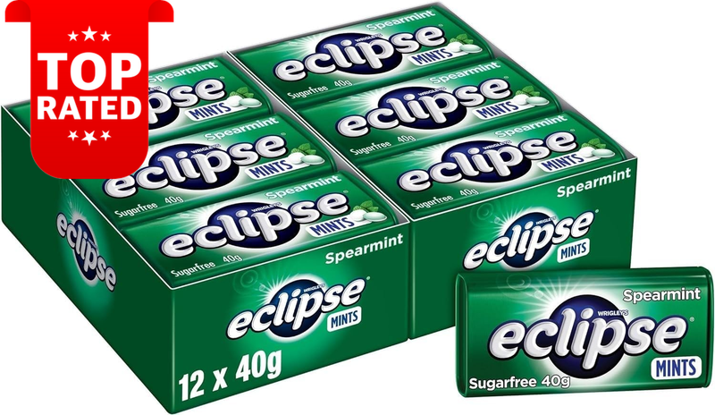 Spearmint Sugar Free Mints 12 Pack Tin 40G Fresh Breath Chewing Candy