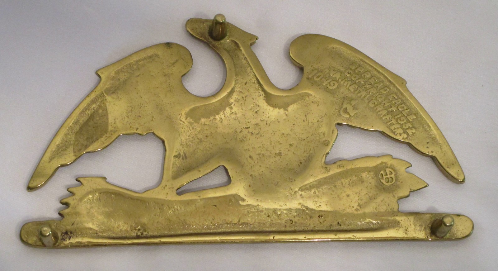 Vintage 1952 VA. Metalcrafters Brass Spread Eagle Trivet ~ Set of 2