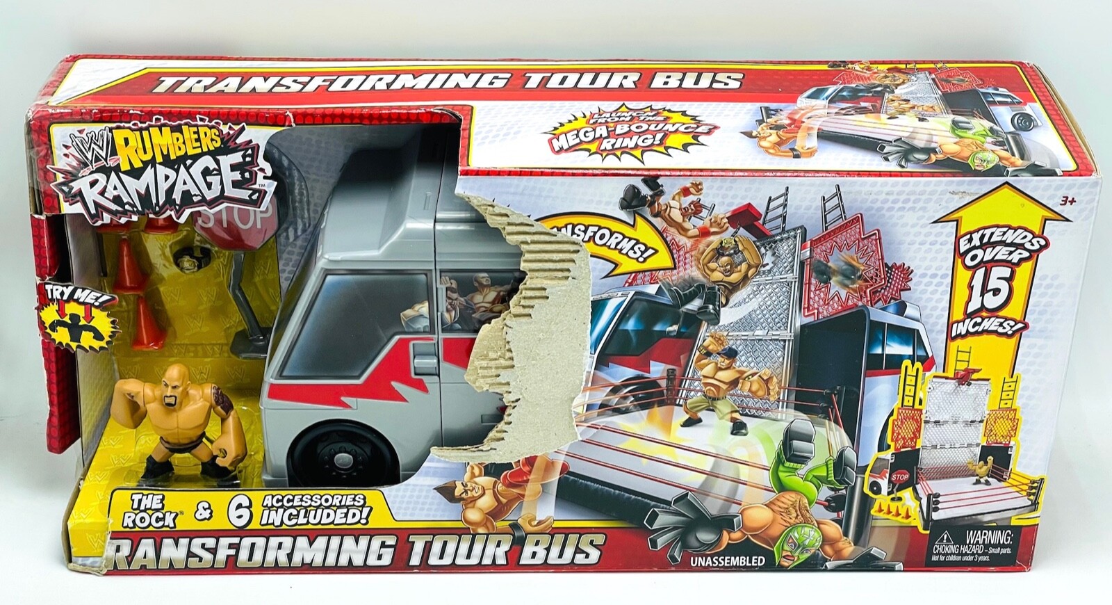 RAMPAGE TOYS ワームラー WWE Mattel Rumblers Rampage Transforming Tour Bus Playset w