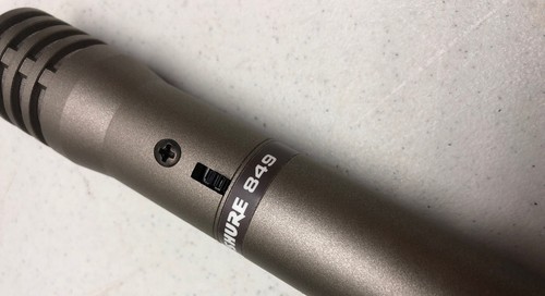 Vintage Shure 849-LC Microphone / Condenser / Low Impedance / In Box With Extras