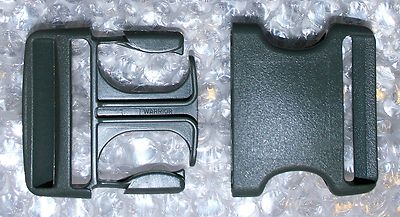 Lot of 4, 2'' / 50mm  National Molding Foliage Green Acetal Plastic Buckle