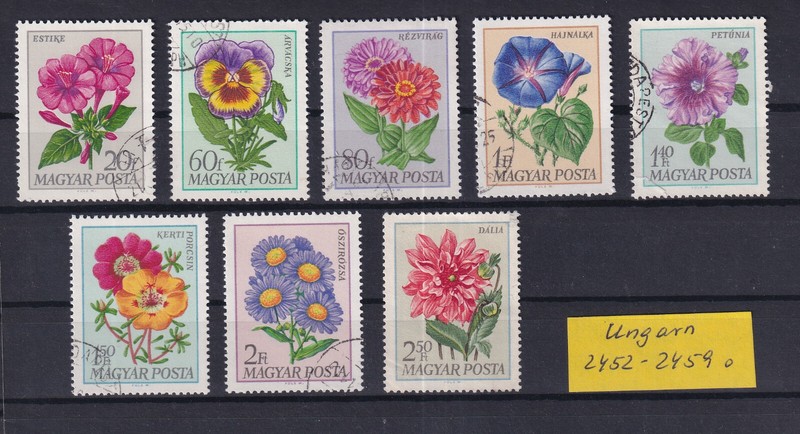 SammlungsauflÃ¶Sung - Ungarn - Blumen - Mi. 2452-2459 O