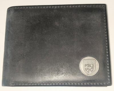 Mossy Oak Gamekeepers Men's Bi-Fold Billfold Wallet, Black Leather