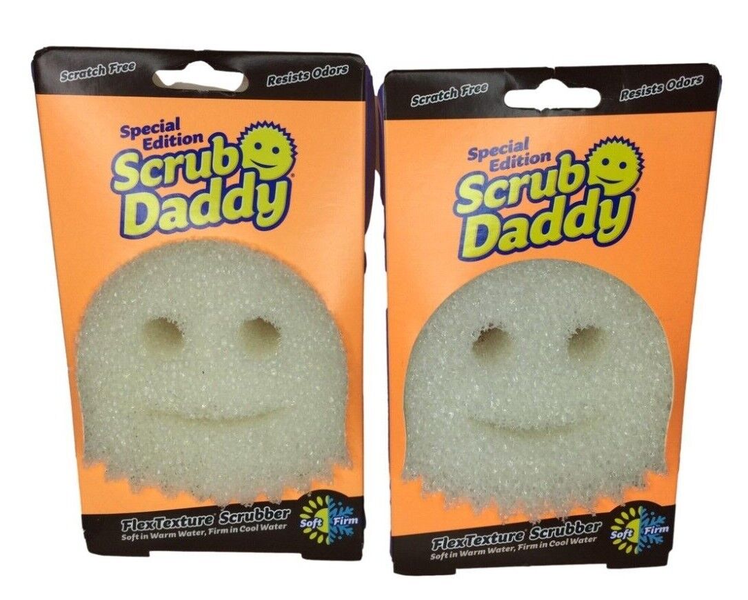 2 x Scrub Daddy Halloween Special Edition Ghost Kitchen Sponge 