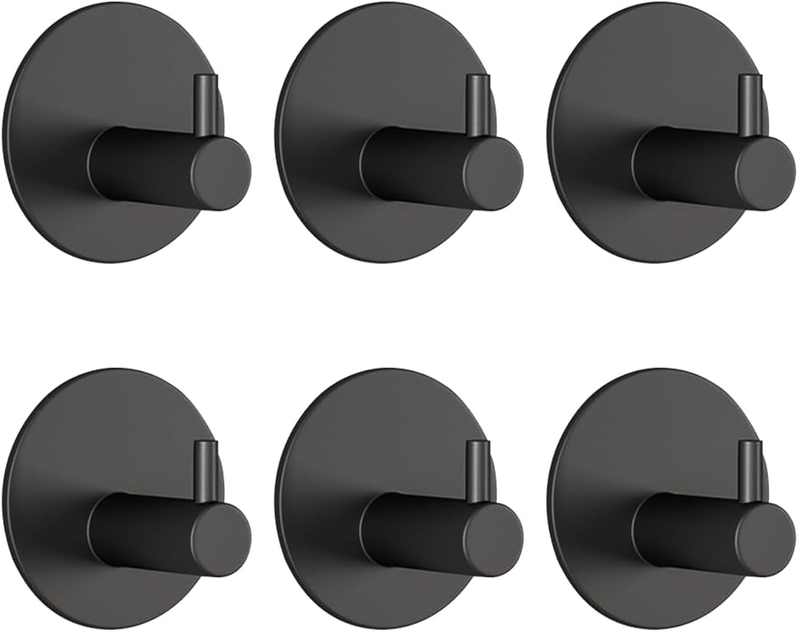 6 Packs Bathroom Towel Hooks, Adhesive Hooks Heavy Duty Wall Hook, Waterproof St