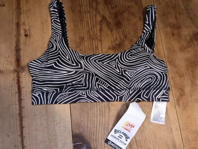 Billabong Adventure Division Summit Bra Women's XL 14 Swim Top Brown Abstract 