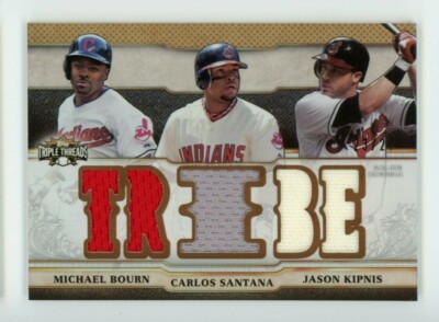  2014 TOPPS TRIPLE THREADS CLEVELAND INDIANS TRIBE 23/27 BOURN SANTANA KIPNIS