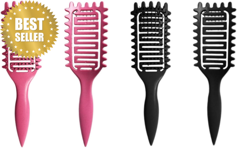 2 Pack Curl Defining Brush, Bounce Curl Brush for Curly & Coily Hair, Detangling