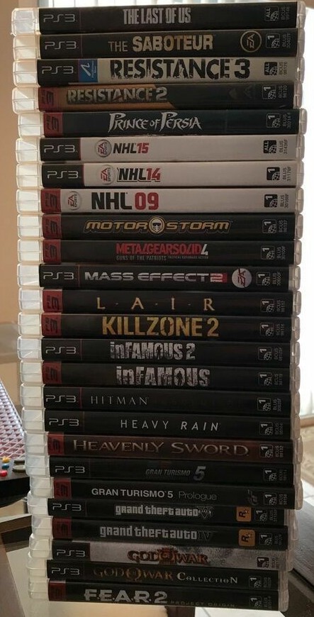 Sony Playstation 3 PS3 Console SLIM 160GB BLACK + 47 GAMES! HUGE LOT!