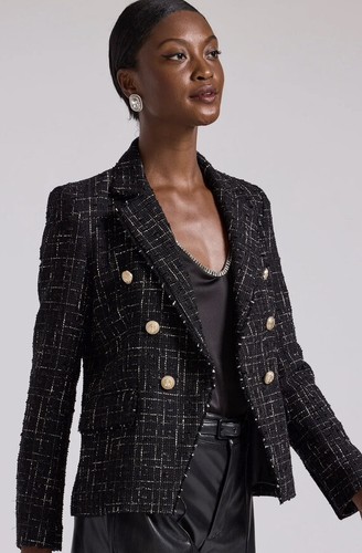 ブルレアDouble button tweed jacket ブラック　黒 $_12.JPG?set_id=880000500F