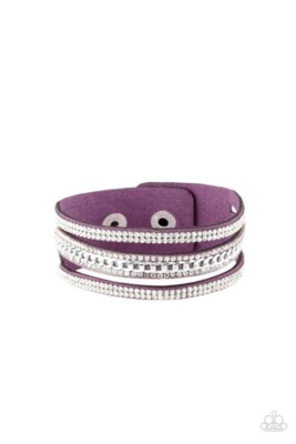 Paparazzi Rollin In Rhinestones Purple Urban Bracelet