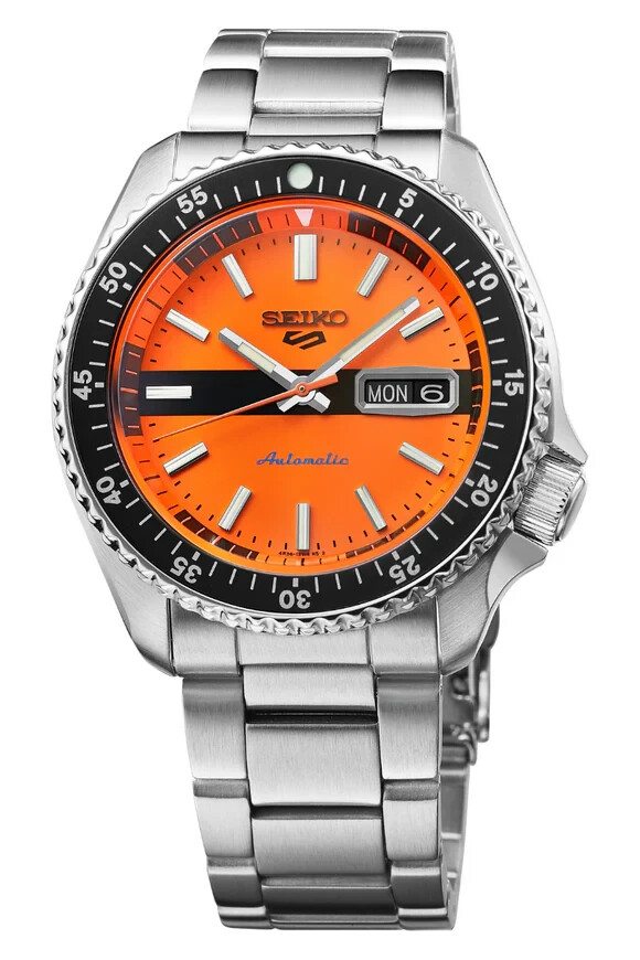Pre-owned Seiko 5 Sports 55th Anniversary Special Edition Automatic Men's Watch (orange)