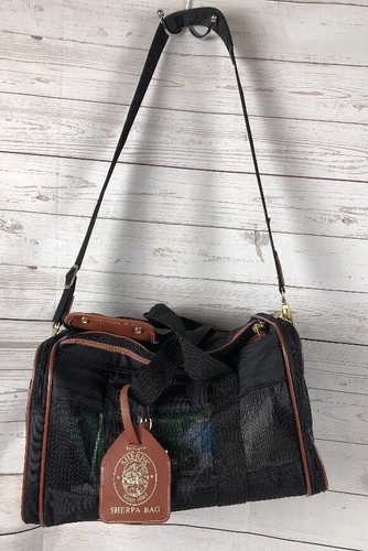 The Original Sherpa Bag Pet Carrier Black & Brown Airline Approved Medium Size