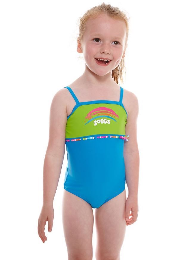 Zoggs Girls Rainbow Classic Back Swimsuit / Swimming Costume (56 or 6