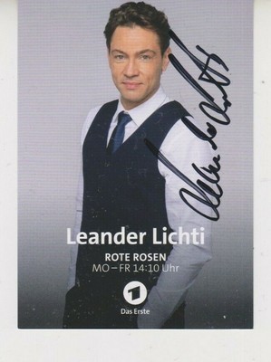 ARD Autogrammkarte Leander Lichti Rote Rosen ZDF Dr. Klein SOKO Heldt RTL NDR