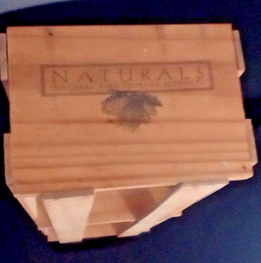 NATURALS Pine Storage Box Crate DVD CD Rack