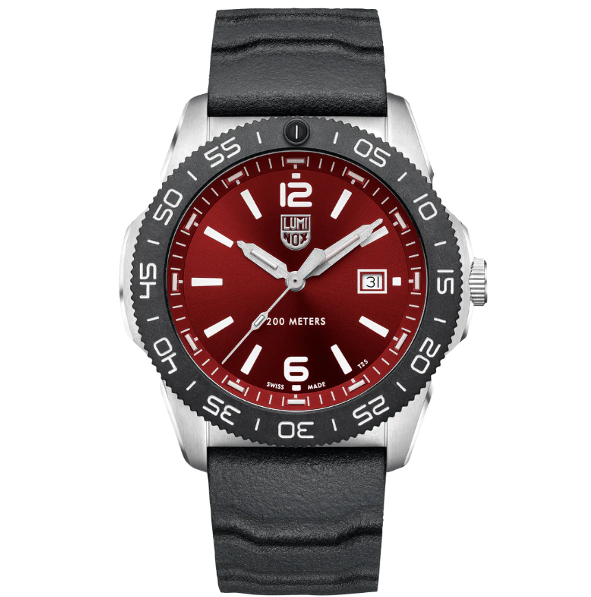 Pre-owned Luminox Pacific Diver Red Dial Men's Sea Series Watch – Xs.3135