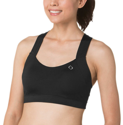 Brooks Womens Black Uplift Crossback Sports Bra Sz S 47106