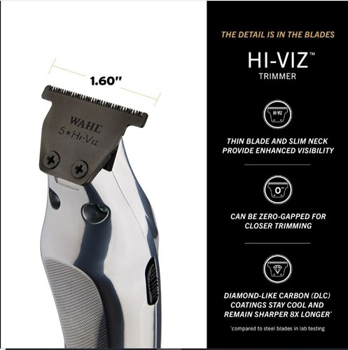 Wahl Hi-Viz Trimmer Perfect Lines Intricate Designs All Metal Universal 3023699