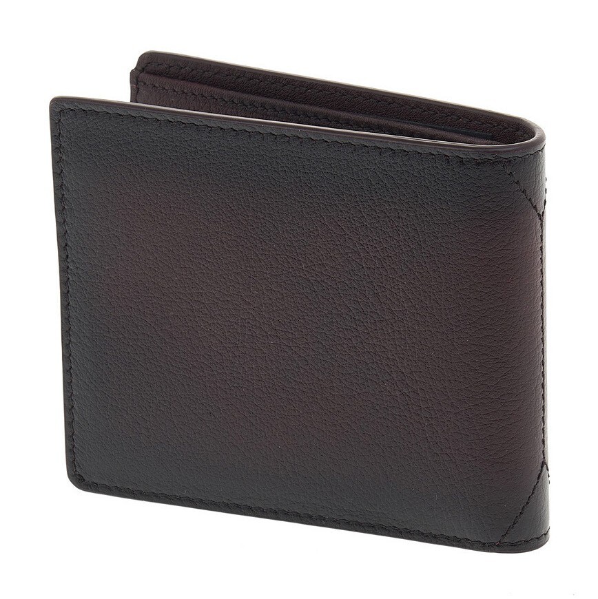 Pre-owned Montblanc Meisterstück Sfumato Genuine Leather Wallet Purse Card Holder For Men In Red