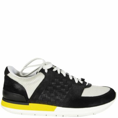 BOTTEGA VENETA フラットシューズ◆エナメル◆ Bottega Veneta Black Net Mesh Leather Square Toe Gold Chain