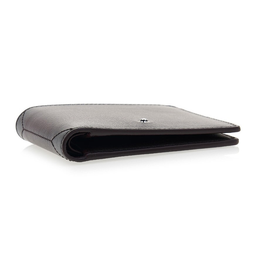 Pre-owned Montblanc Meisterstück Sfumato Genuine Leather Wallet Purse Card Holder For Men In Red