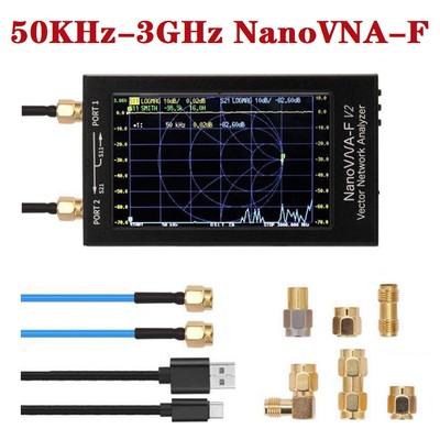 NanoVNA-F V2 4.3'' LCD 50KHz-3GHz VNA Network Antenna Analyzer w 5000mAh Battery