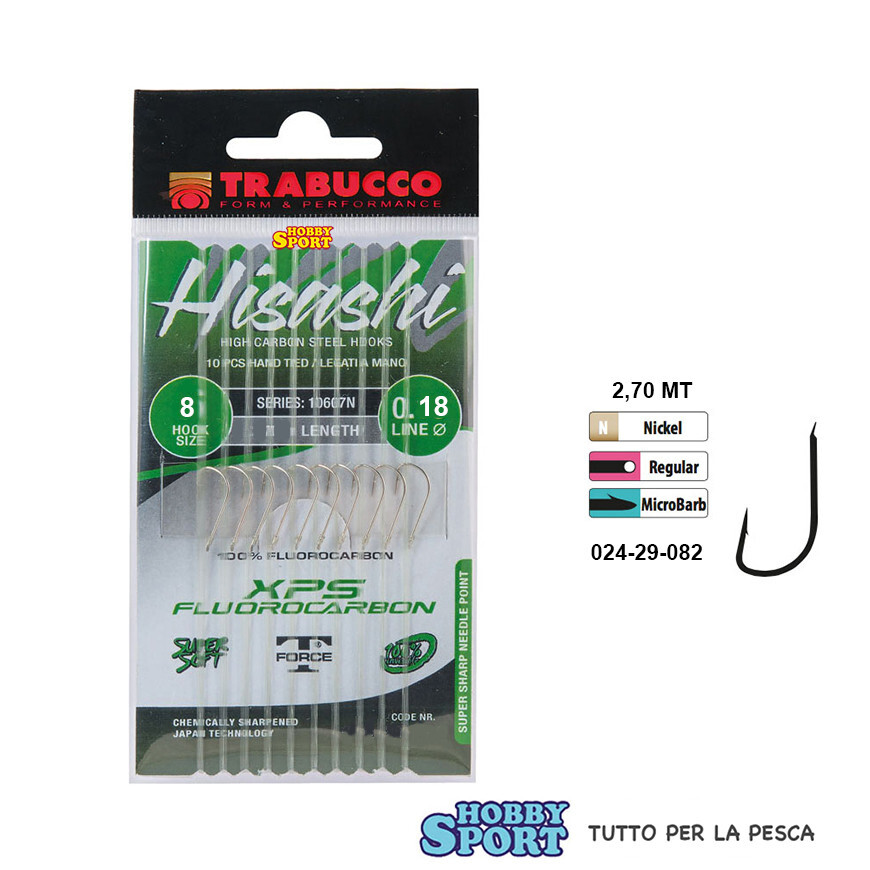AMI LEGATI TROTA HISASHI 10607 AMO 8 FILO 0,18 FLUOROCARBON 2,70 MT  02429082
